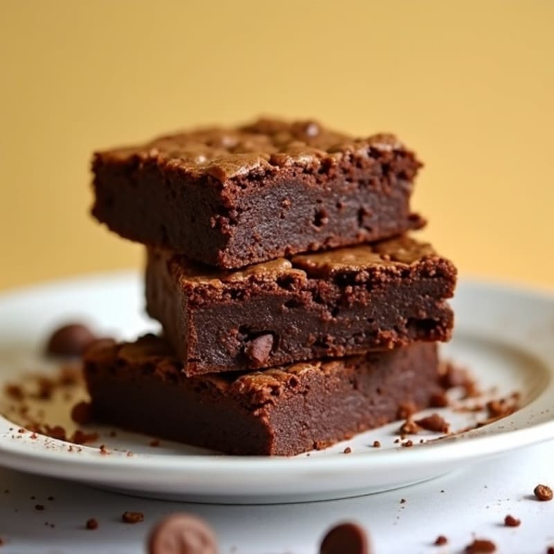 Fudgy Banana Chocolate Protein Brownies