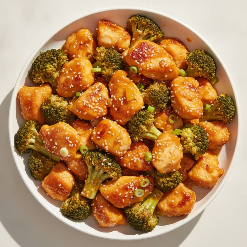 Baked Orange Chicken with Broccoli