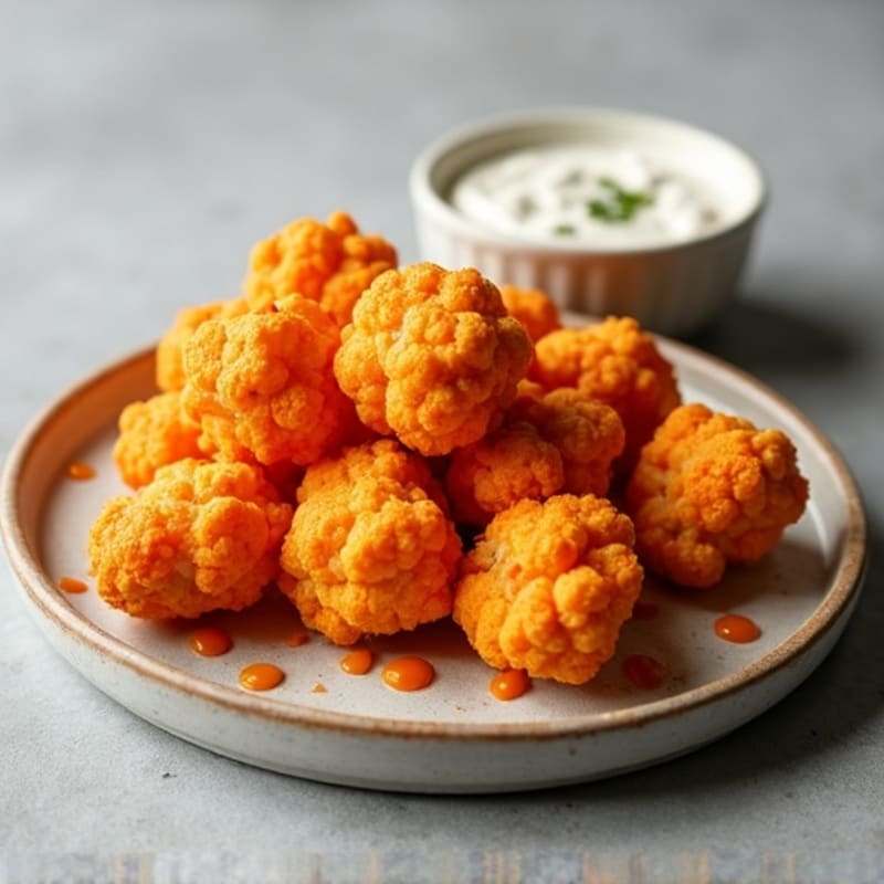 Crispy Buffalo Cauliflower Bites