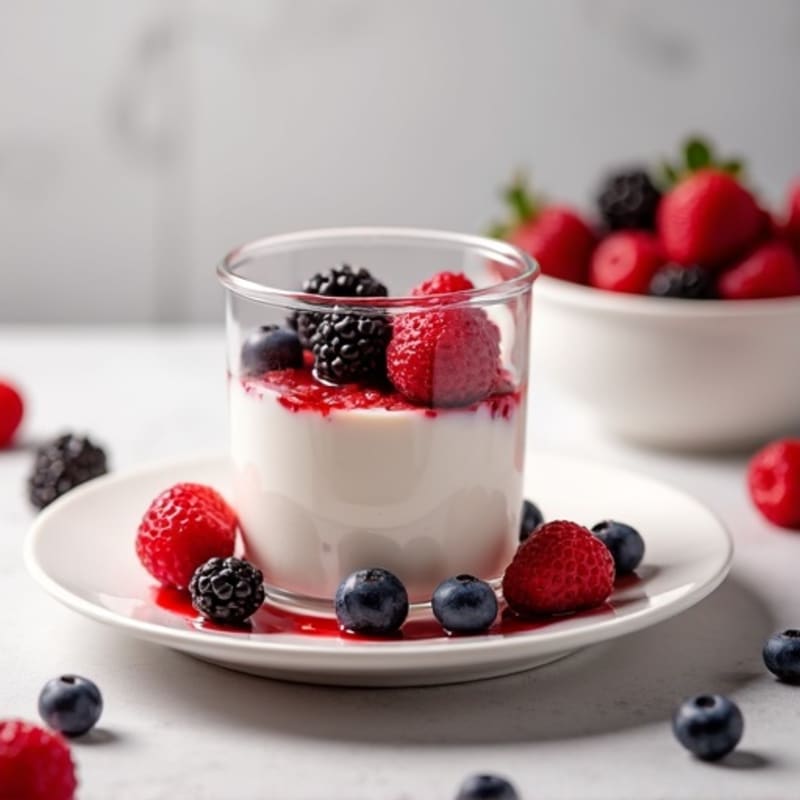 Greek Yogurt Protein Mousse with Mixed Berries