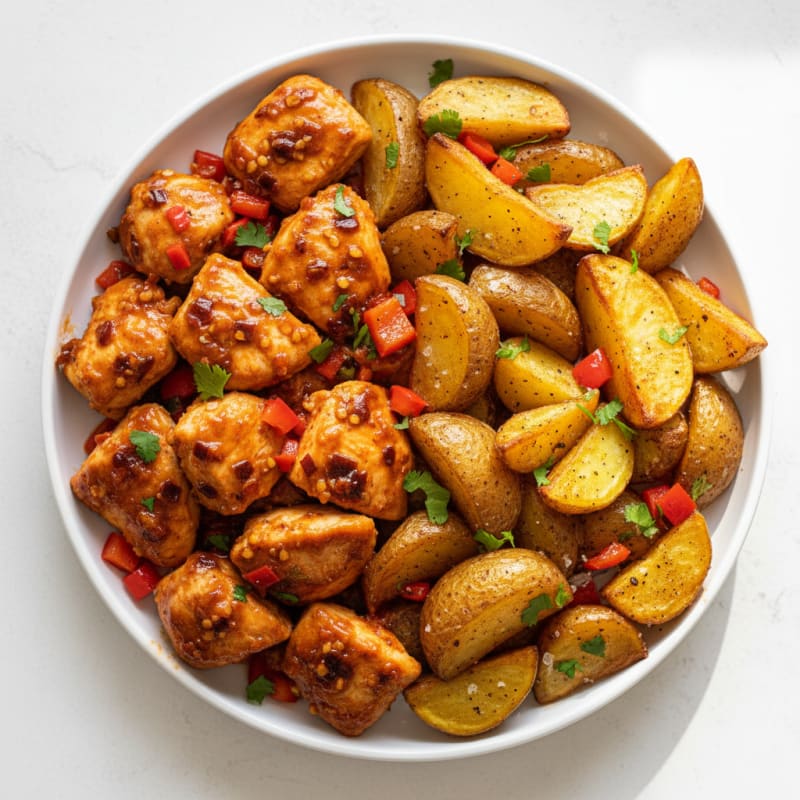 Spicy Chipotle Chicken and Crispy Roasted Potatoes