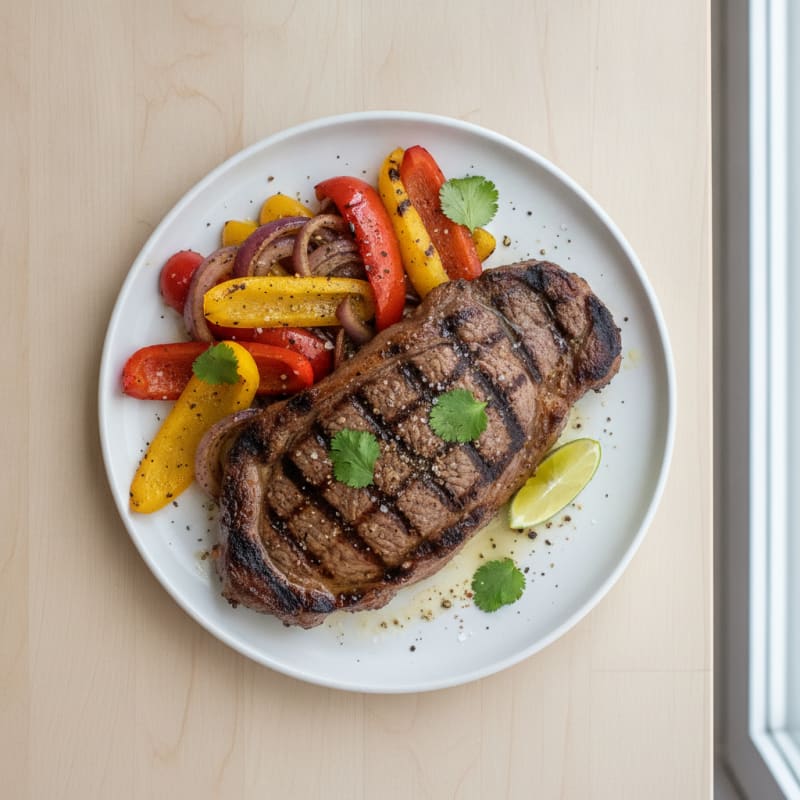 Carne Asada with Grilled Peppers