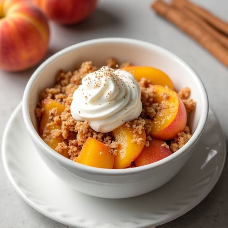 Fresh Peach and Almond Flour Crumble
