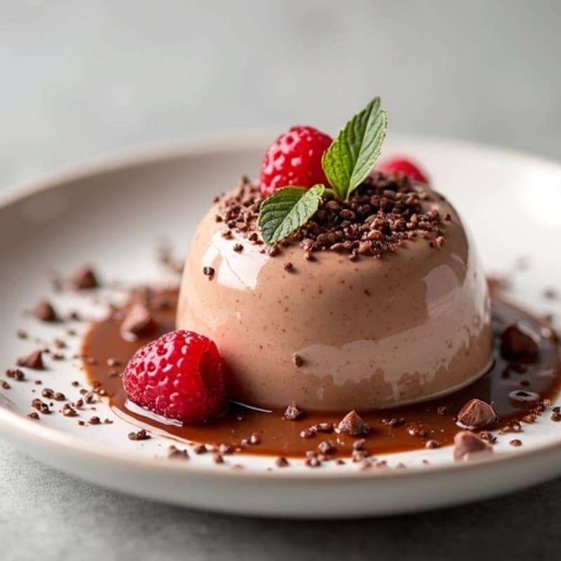 Silky Chocolate Protein Yogurt with Chia Seeds