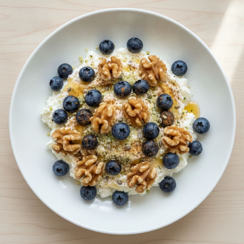High-Protein Berry and Nut Cottage Cheese Bowl