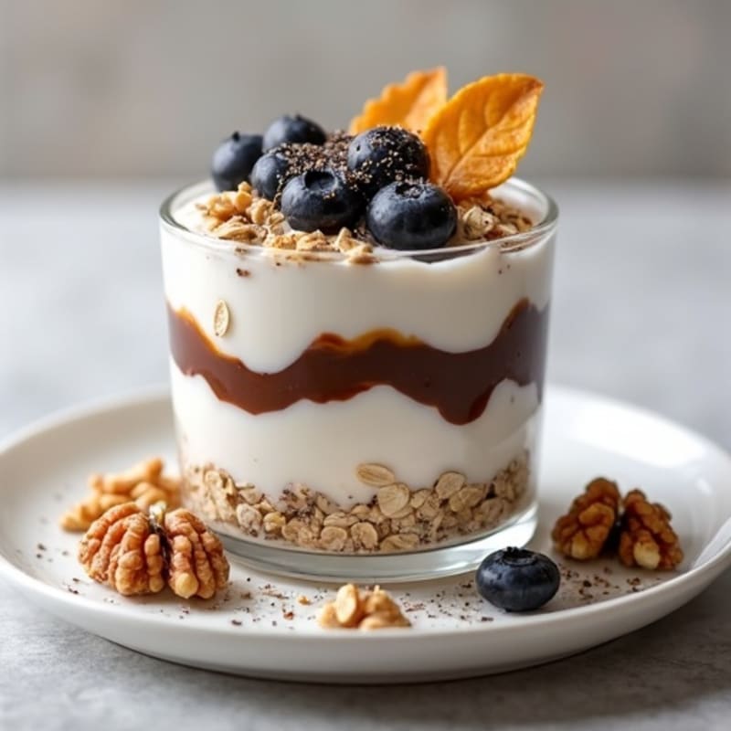 Creamy Greek Yogurt Parfait with Chocolate Protein and Chia