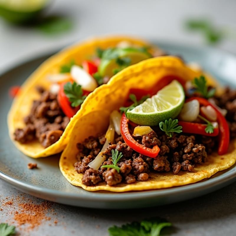 Spicy Lime Ground Beef Skillet Tacos