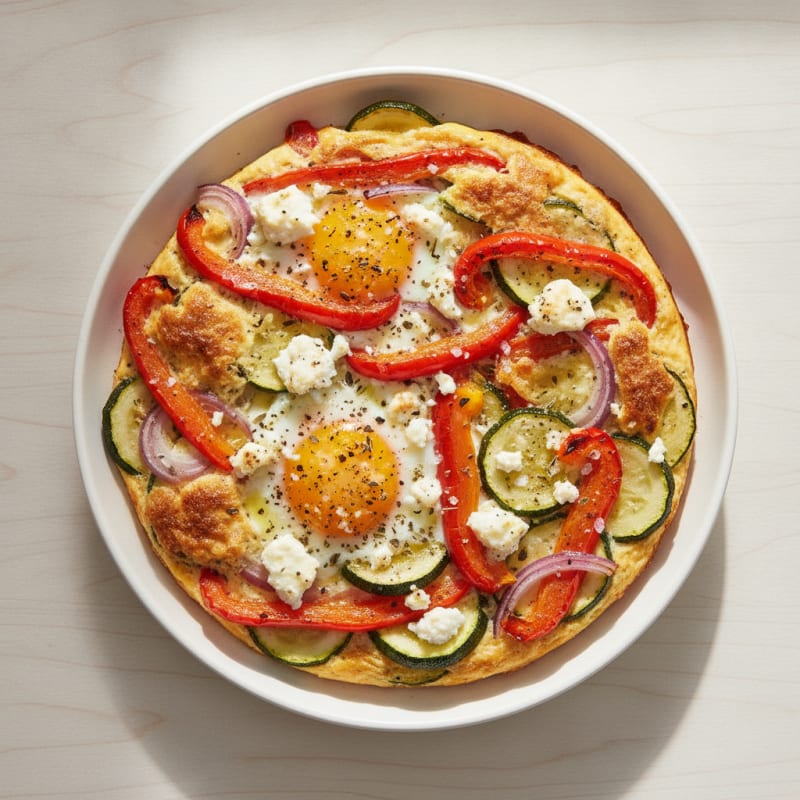 Baked Eggs with Roasted Vegetables