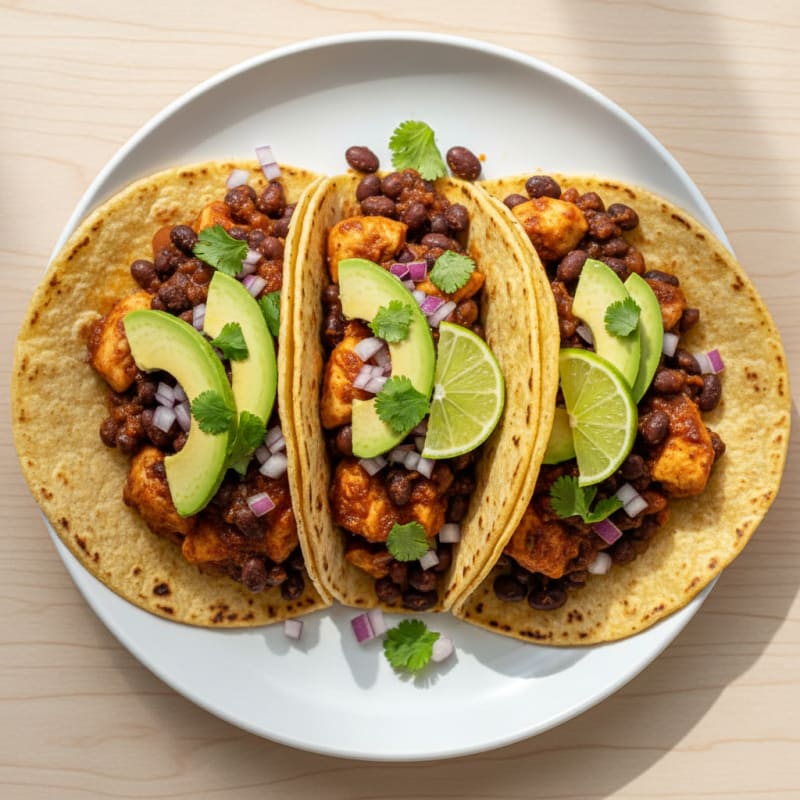 Zesty Chipotle Chicken and Black Bean Tacos