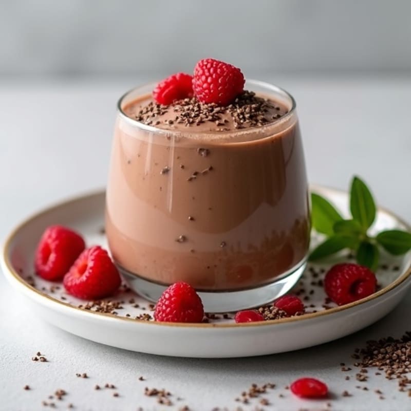 Silky Chocolate Protein Pudding with Chia Seeds