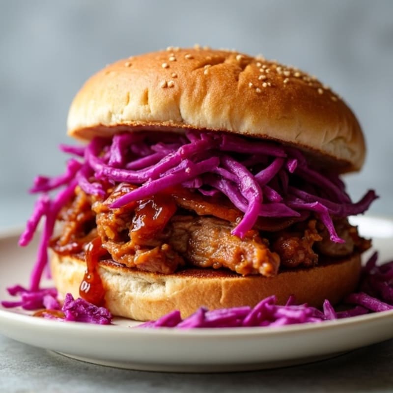 Tender Slow-Cooked BBQ Pulled Pork on Whole Grain
