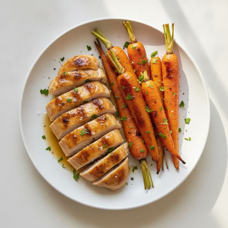 Honey-Glazed Chicken with Roasted Carrots