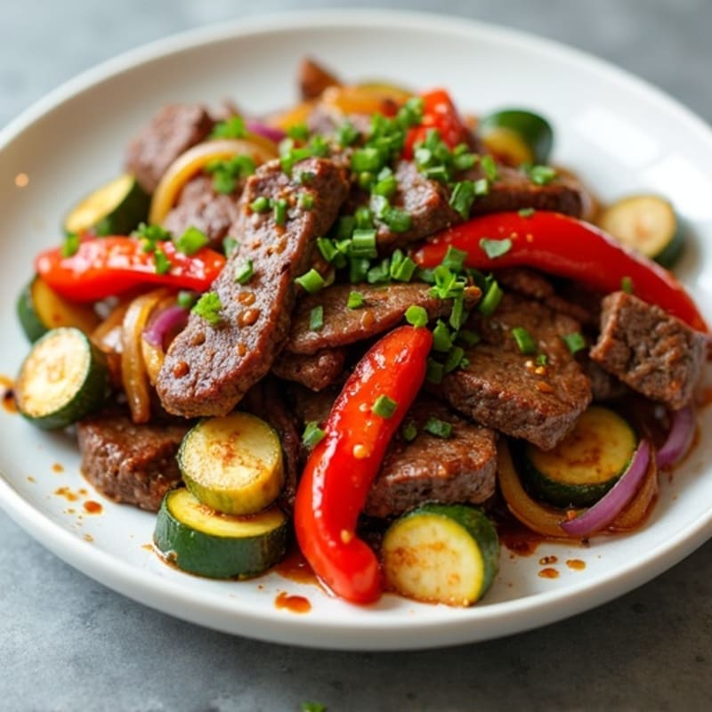 Lean Beef and Roasted Vegetable Stir Fry