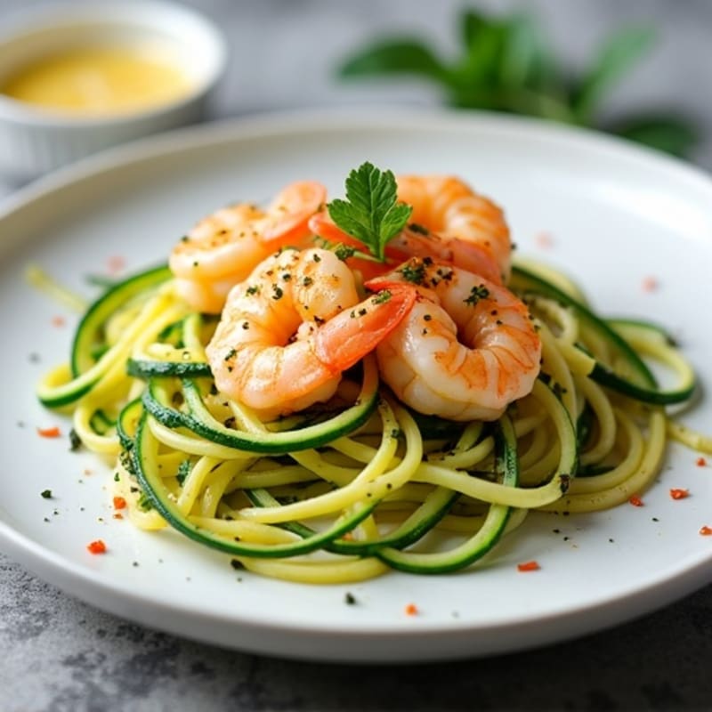 Garlic Lemon Shrimp Zucchini Noodles
