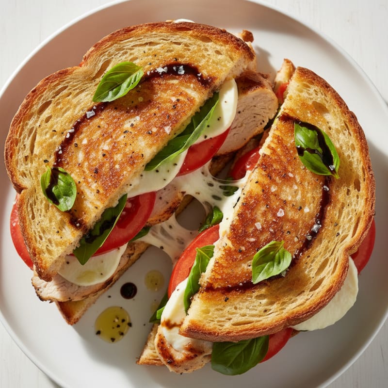 Golden Grilled Caprese Sandwich