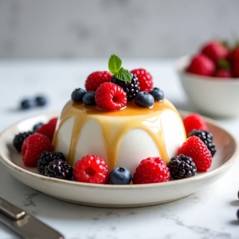 Silky Greek Yogurt Protein Pudding with Berries