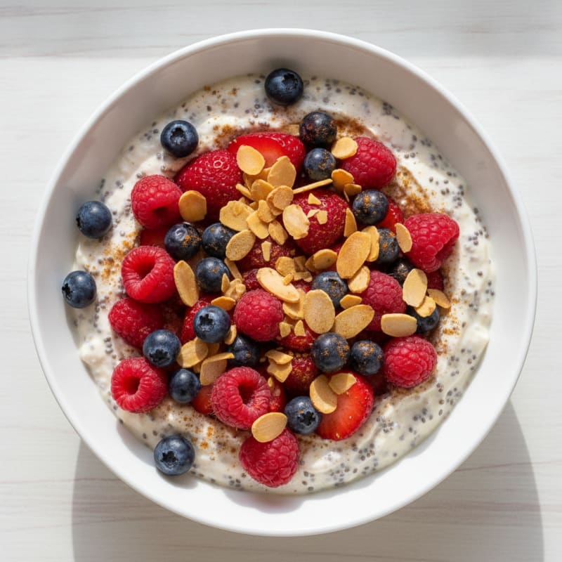 High-Protein Chia Berry Yogurt Bowl