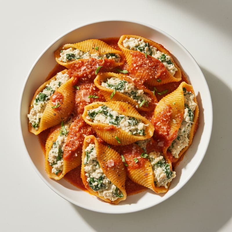 Creamy Ricotta Stuffed Shells with Zesty Marinara