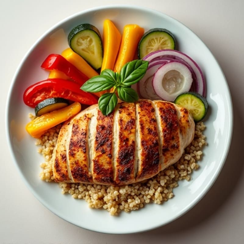 Herb-Spiced Chicken Shawarma Bowl with Roasted Vegetables