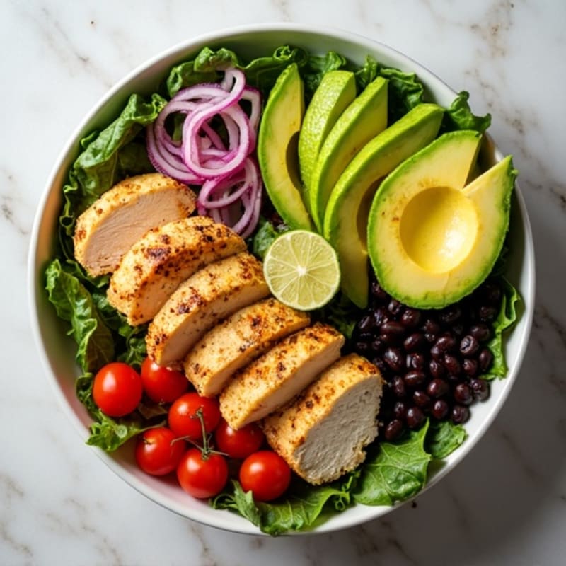 Crispy Avocado and Black Bean Salad Bowl