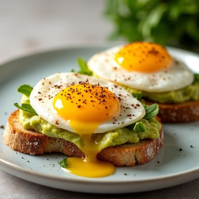 Creamy Avocado-Smashed Egg Toast