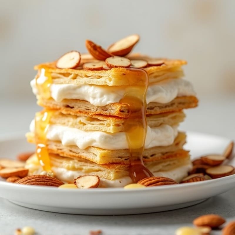 Honey Almond Layered Phyllo Dessert
