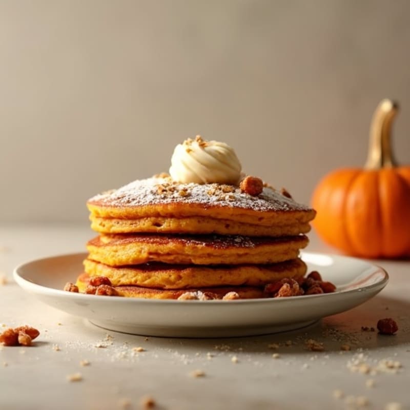 Fluffy Pumpkin Spice Protein Pancakes