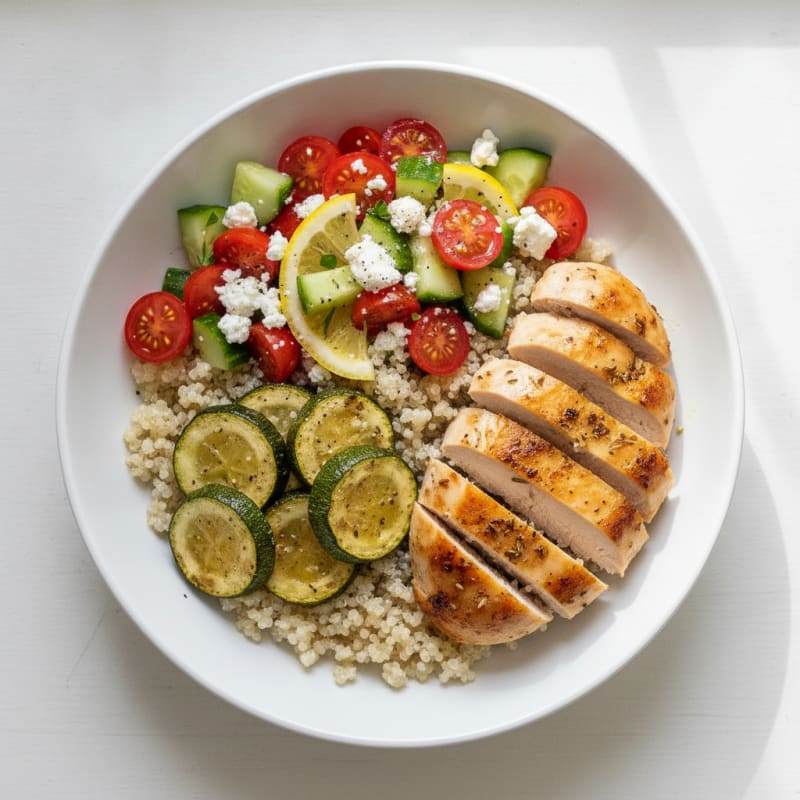 Herb-Roasted Chicken and Vegetable Bowl