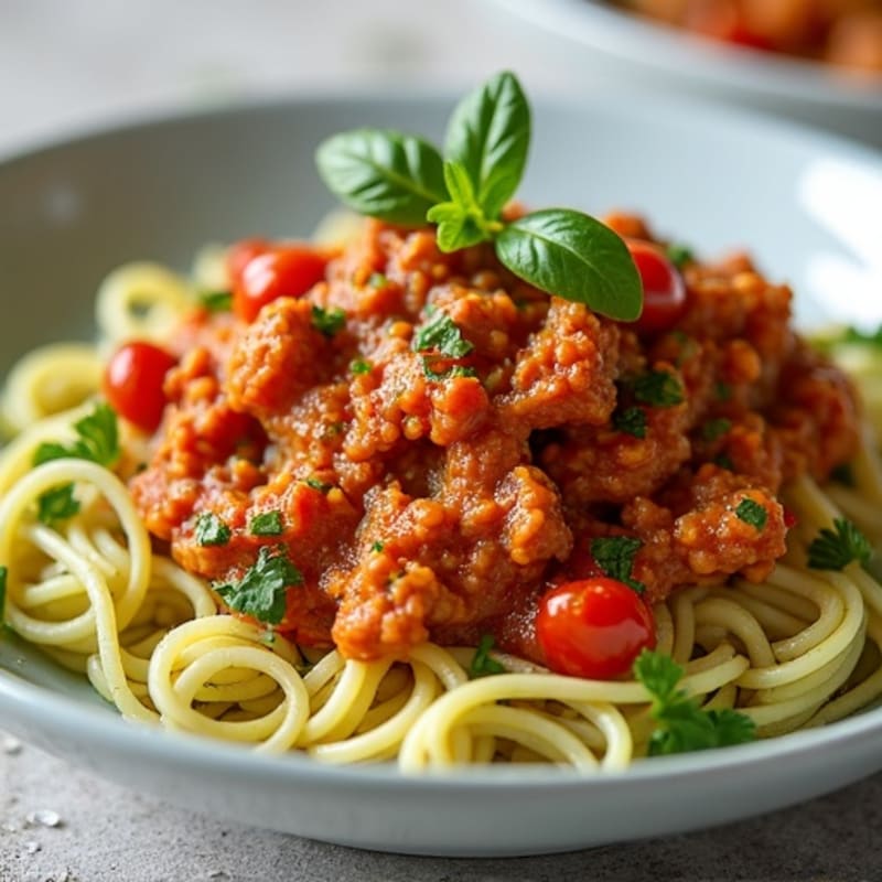 Lean Turkey Meat Sauce with Zucchini Spaghetti
