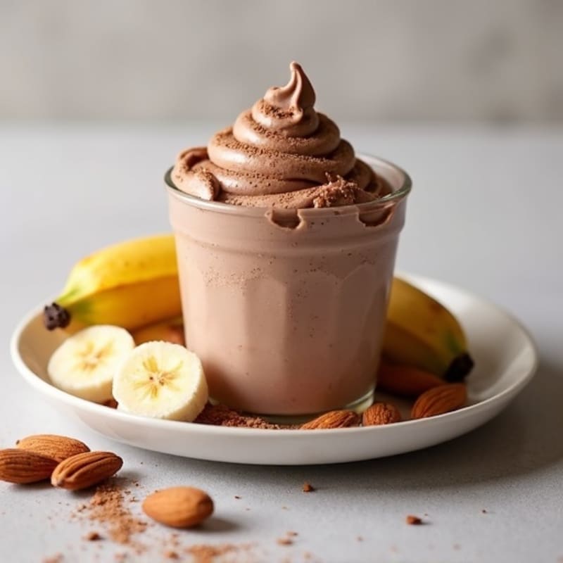 Protein-Packed Chocolate Almond Nice Cream