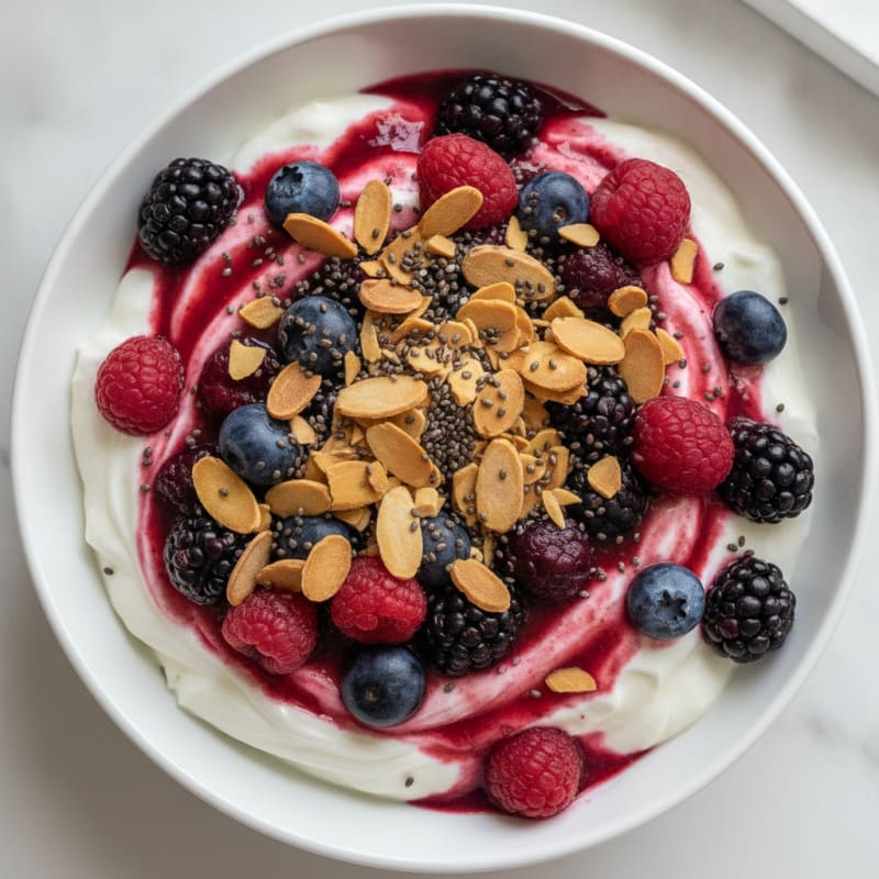 Creamy Greek Yogurt Protein Parfait with Mixed Berries
