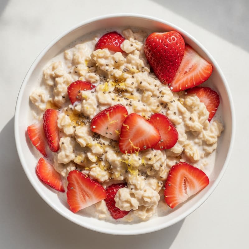 Strawberry Shortcake Overnight Oats