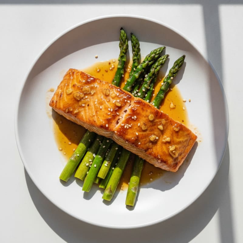Teriyaki Glazed Salmon with Roasted Asparagus