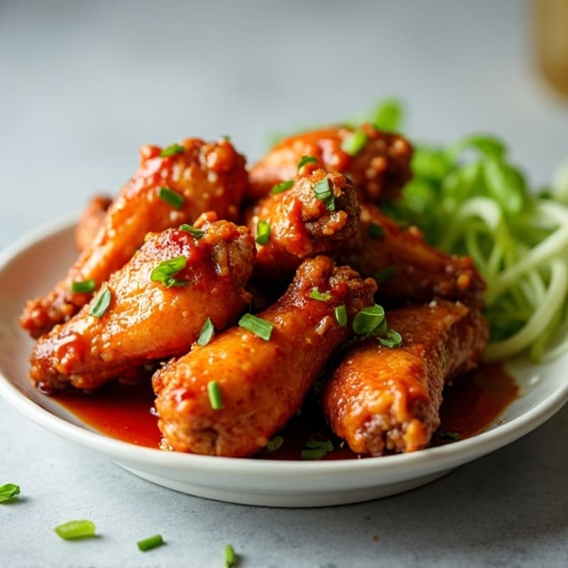 Crispy Sticky Honey-Garlic Chicken Wings