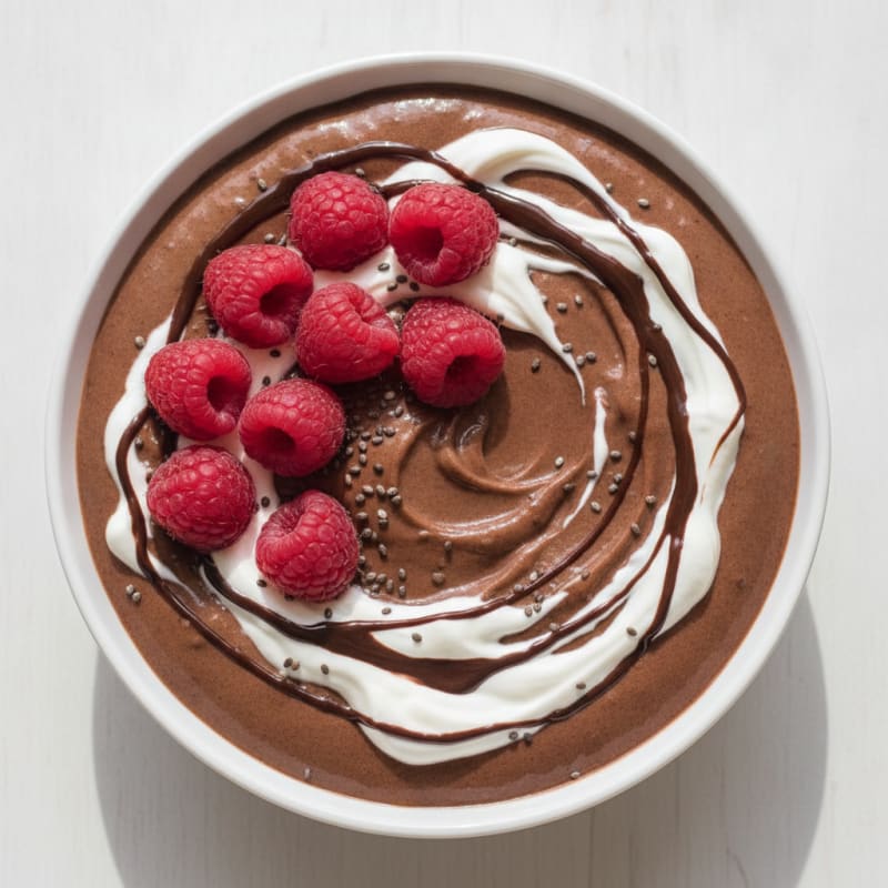 Silky Chocolate Protein Pudding with Greek Yogurt