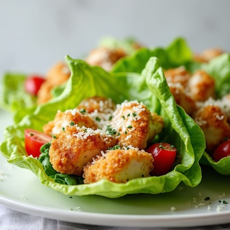 Crispy Chicken Caesar Lettuce Wraps