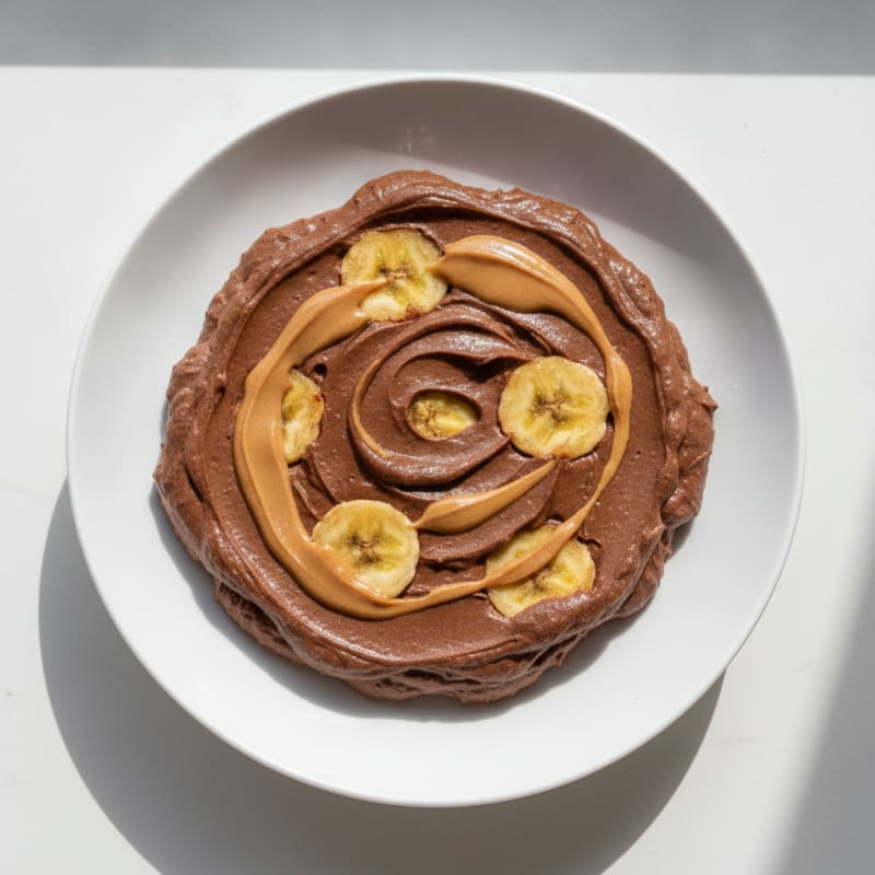 Silky Chocolate Protein Pudding with Peanut Butter Swirl