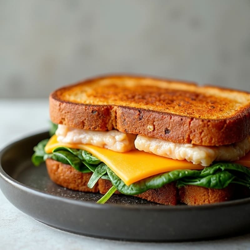 Crispy Whole Grain Turkey and Melty Spinach Melt