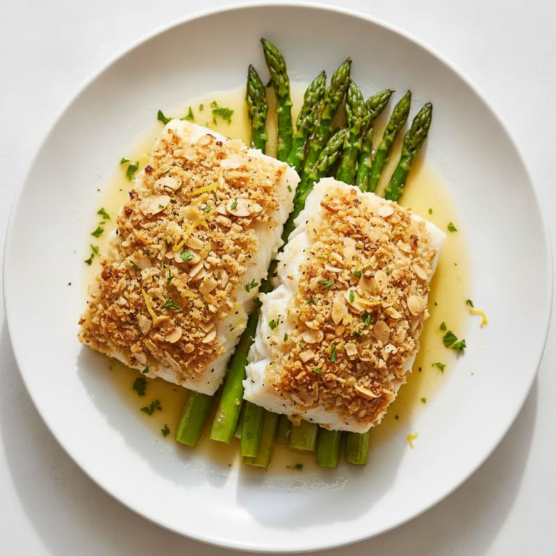 Baked Cod with Lemon-Herb Crumbles