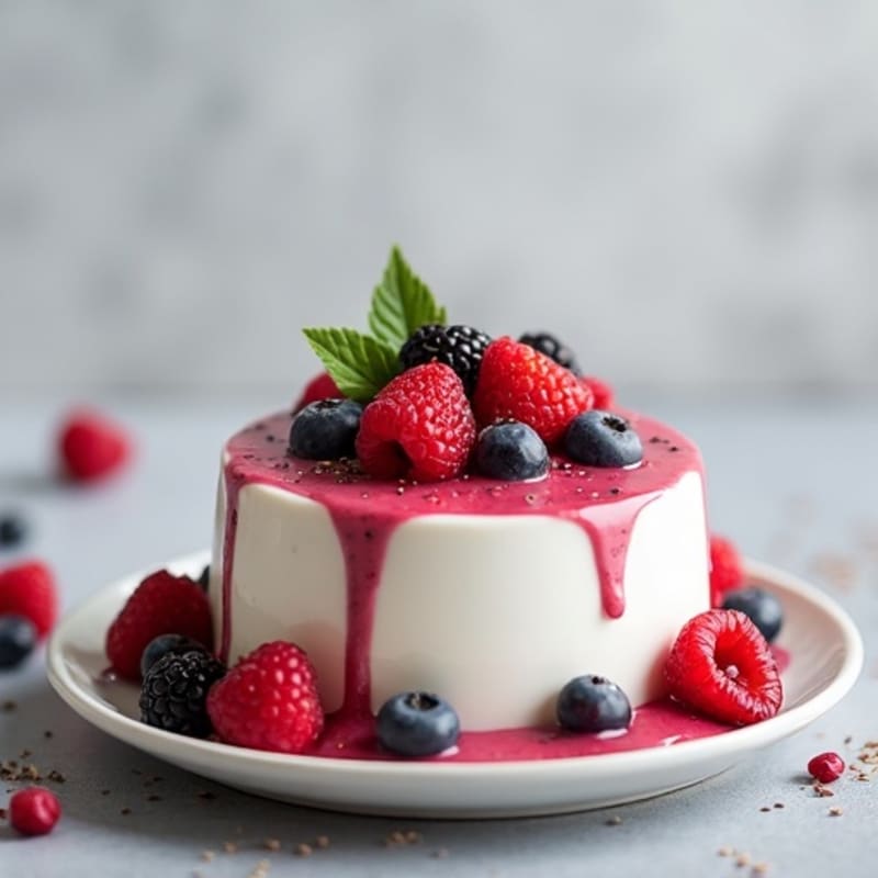 Silky Greek Yogurt Protein Pudding with Berries