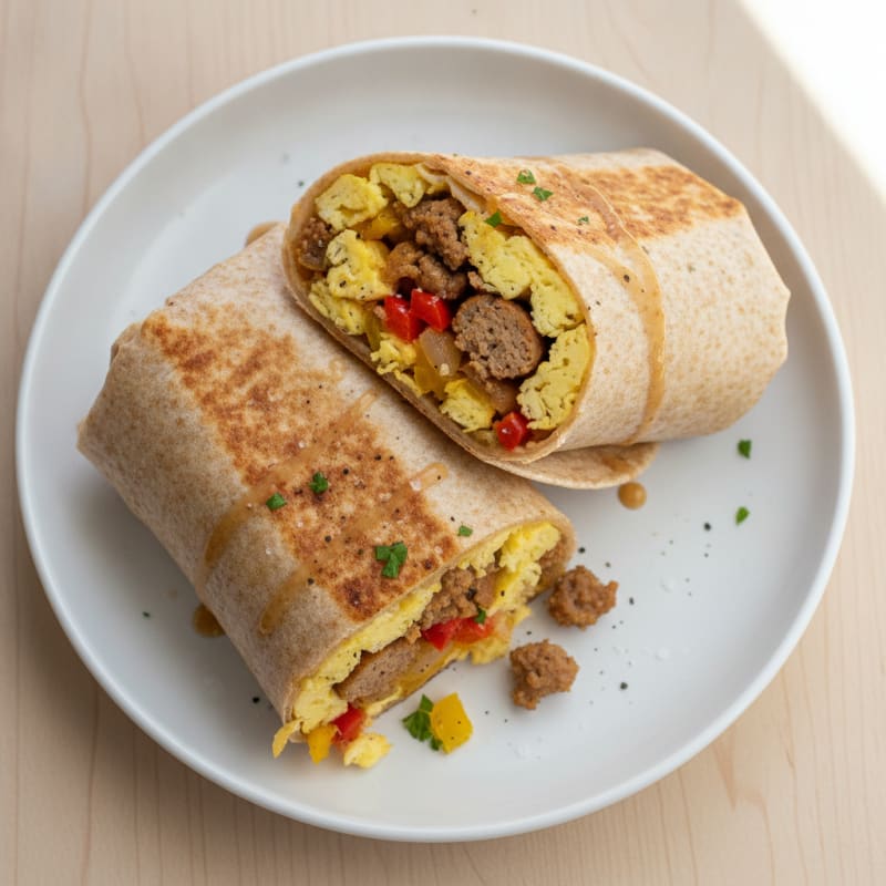 Sausage and Egg Breakfast Burrito