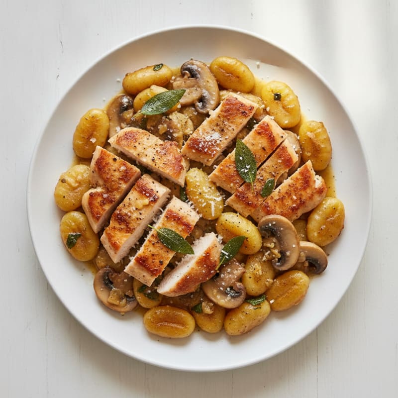 Mushroom Gnocchi with Sage Butter Sauce
