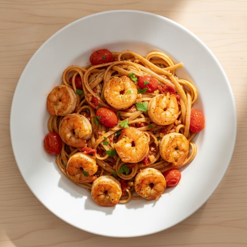 Spicy Calabrian Chili Shrimp Linguine