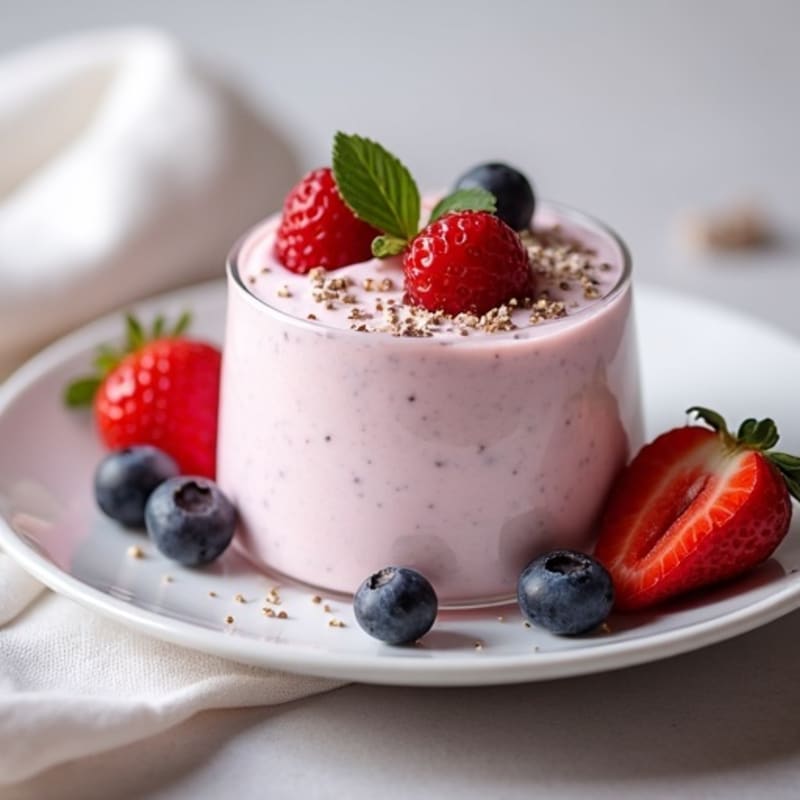 Silky Greek Yogurt Protein Mousse with Fresh Berries