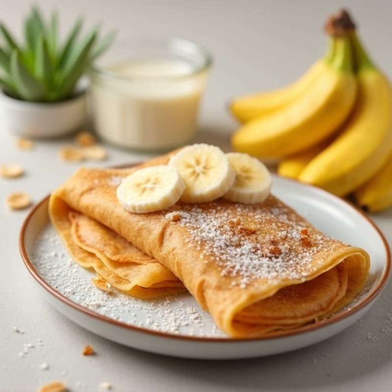 Protein-Packed Almond Butter Banana Crepes