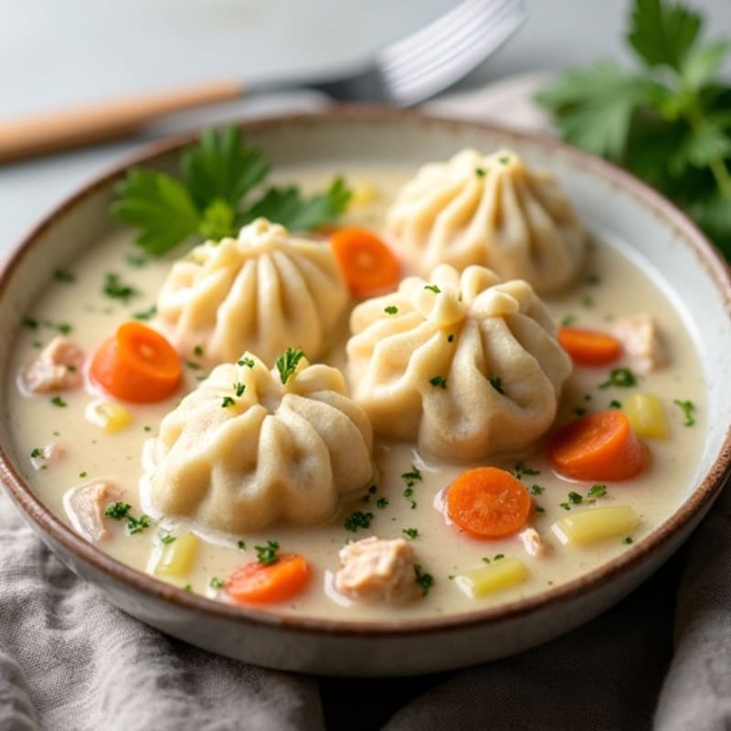Healthy Creamy Chicken and Dumplings
