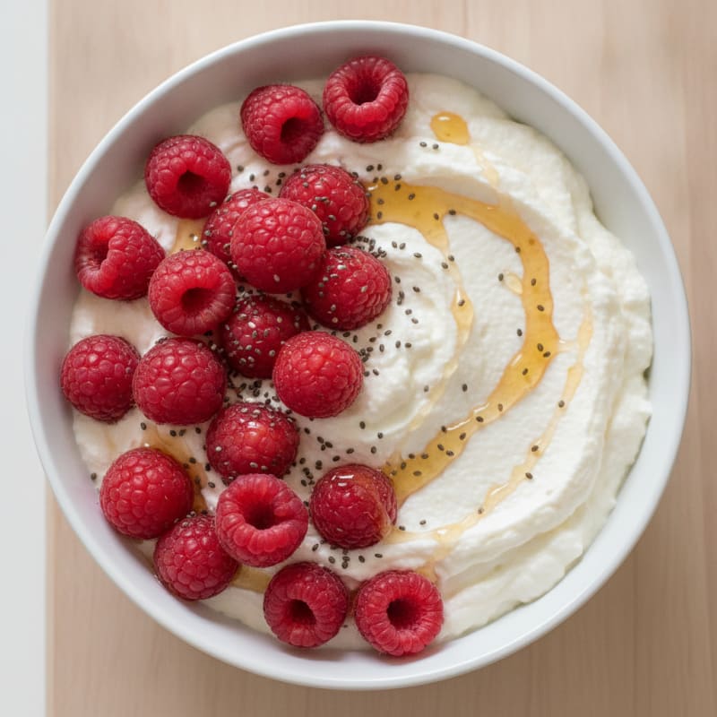 Silky Greek Yogurt Protein Mousse with Berries