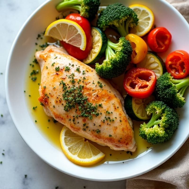 Sheet Pan Lemon Herb Chicken and Crispy Roasted Vegetables
