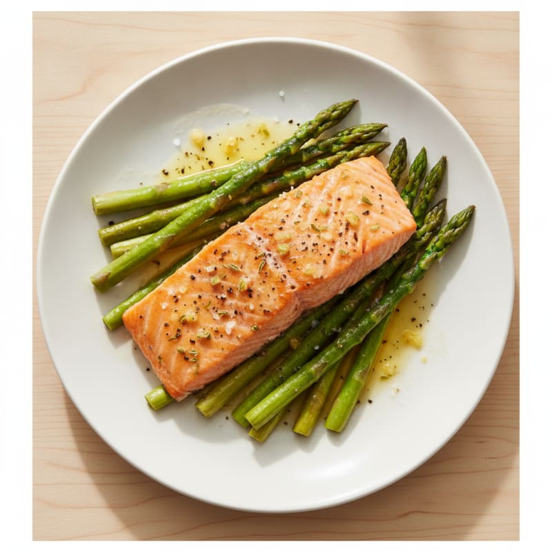 Lemon Herb Baked Salmon with Asparagus