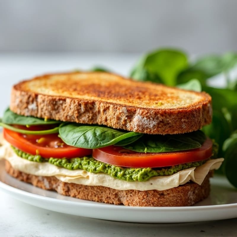 Crispy Whole Wheat Turkey Pesto Panini